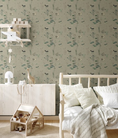 Coloring Magic pond Pine Tree Green - 1029201-05 paint Wallpassion